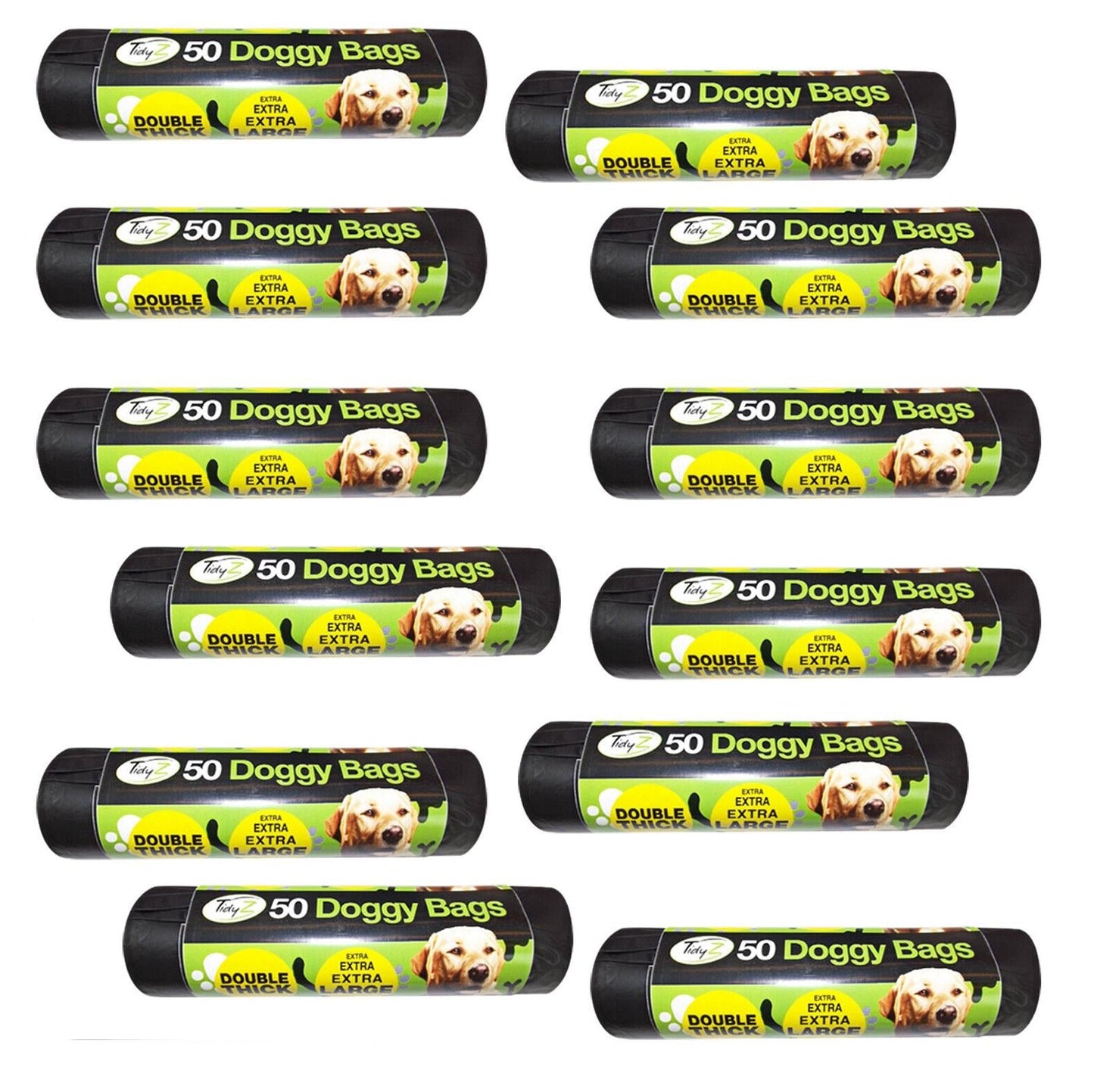 Strong Large Dog Poo Bags with Tie Handle, 32Cm X 38Cm Bags