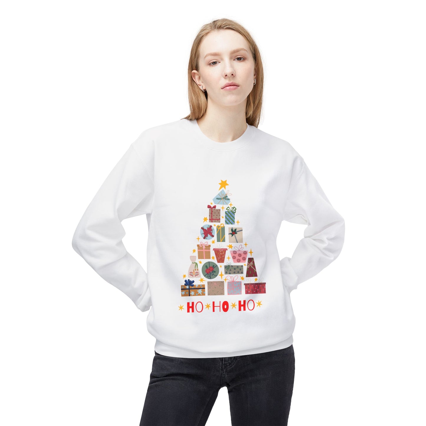 Christmas Tree Ho Ho Ho Sweatshirt Unisex