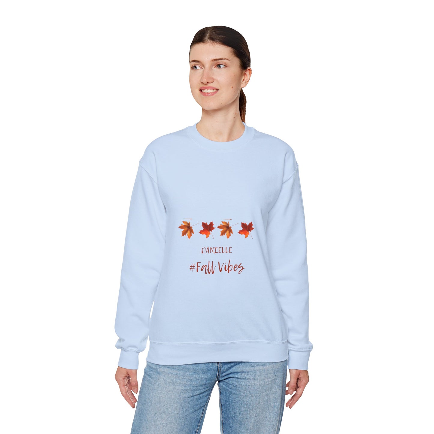 Fall Vibes Personalized Men or Women Crewneck Sweatshirt in many colors