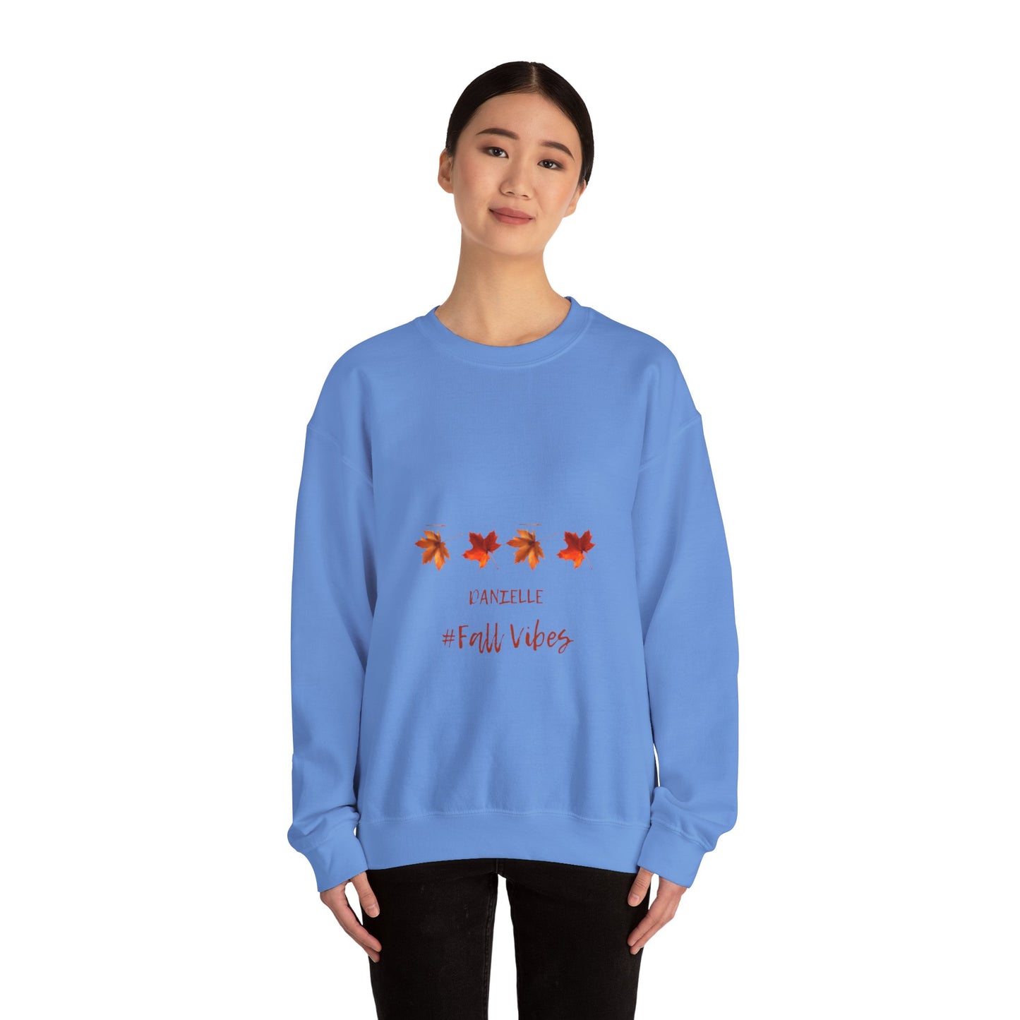 Fall Vibes Personalized Men or Women Crewneck Sweatshirt in many colors