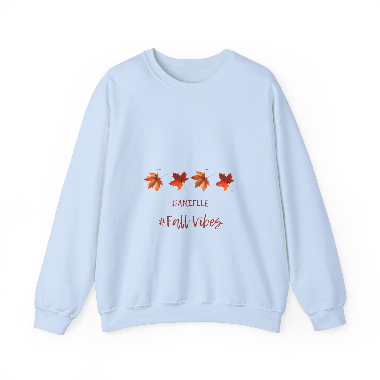 Fall Vibes Personalized Men or Women Crewneck Sweatshirt in many colors