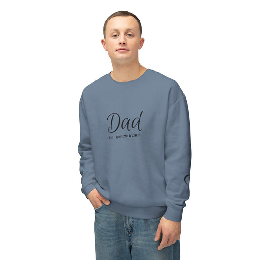 Custom Dad Sweatshirt, Names On Sleeve With Heart, Dad Shirt With Date, Dad Est Year Shirt, Gift For New Dad, Father's Day Gift
