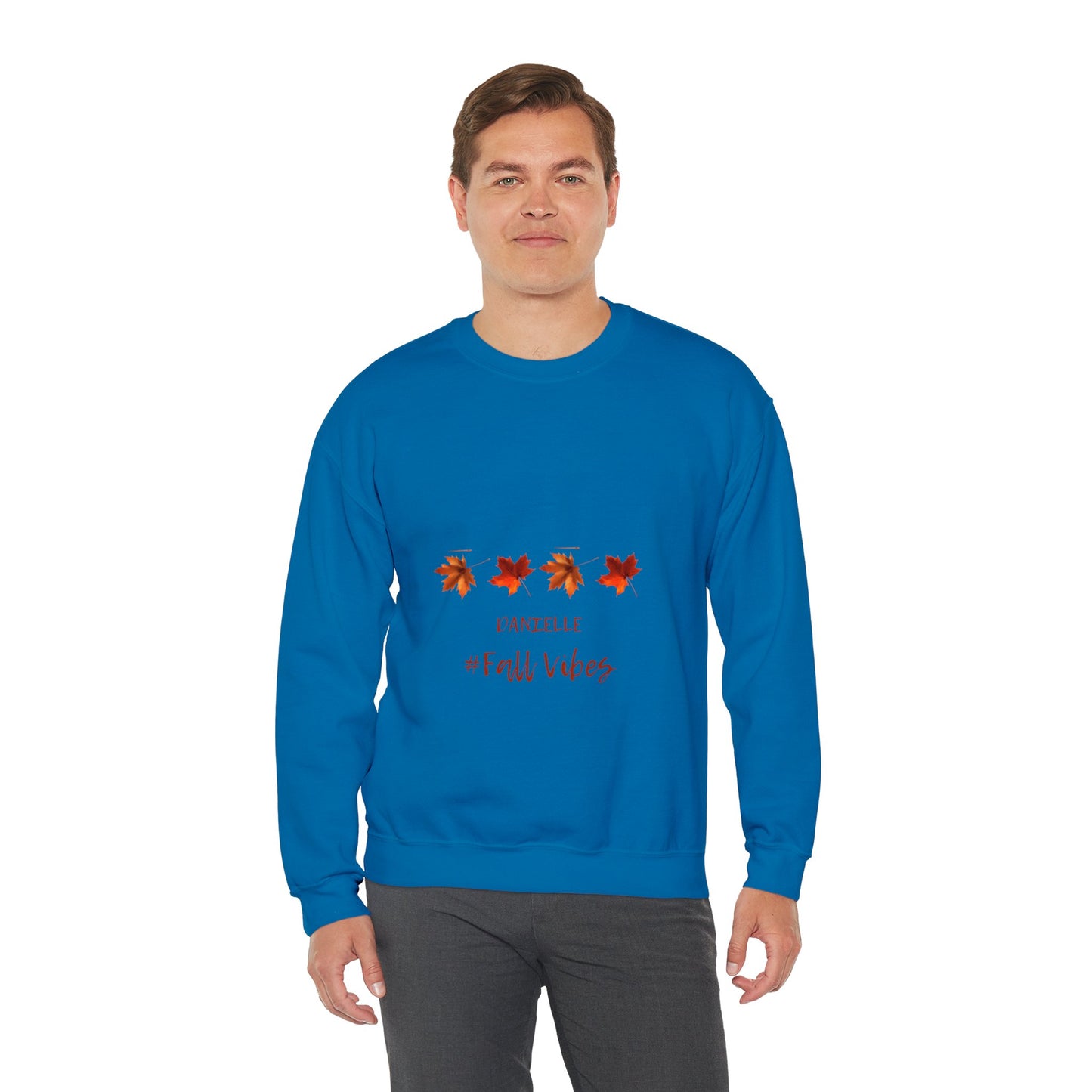 Fall Vibes Personalized Men or Women Crewneck Sweatshirt in many colors