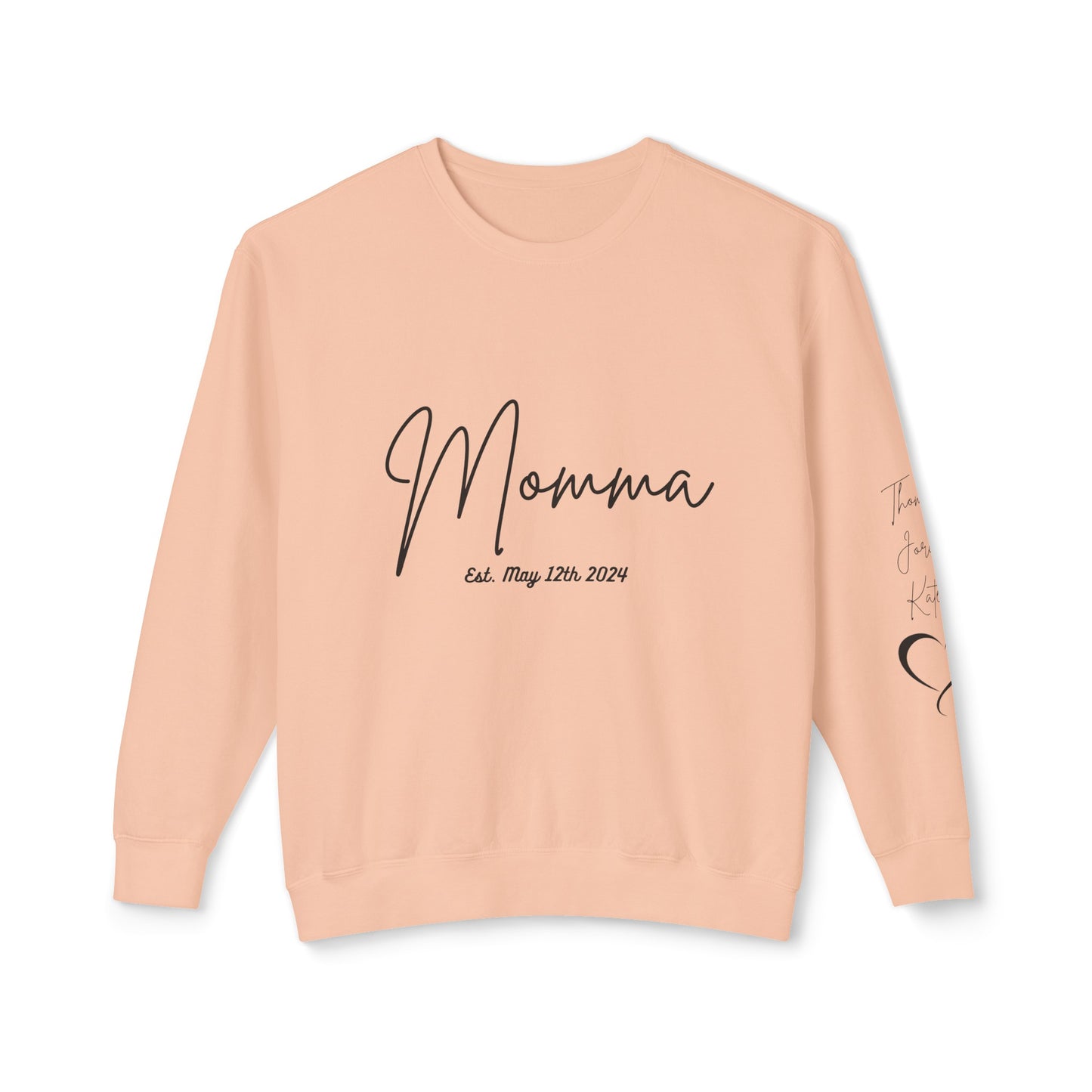 Personalized Sweatshirt Momma With Names, New Momma Outfit, Pregnancy Announcement Clothing, Mothers Day Gifts