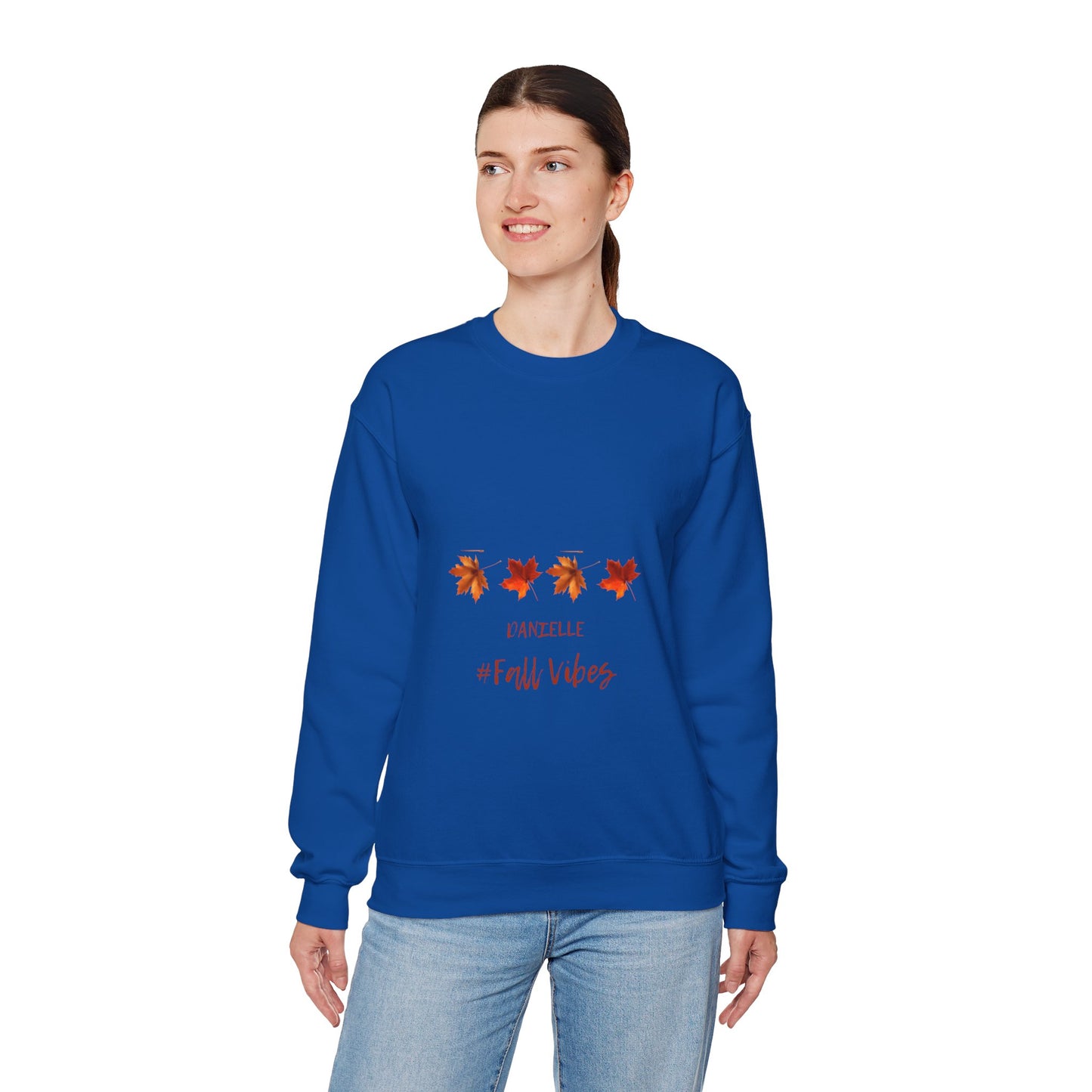 Fall Vibes Personalized Men or Women Crewneck Sweatshirt in many colors