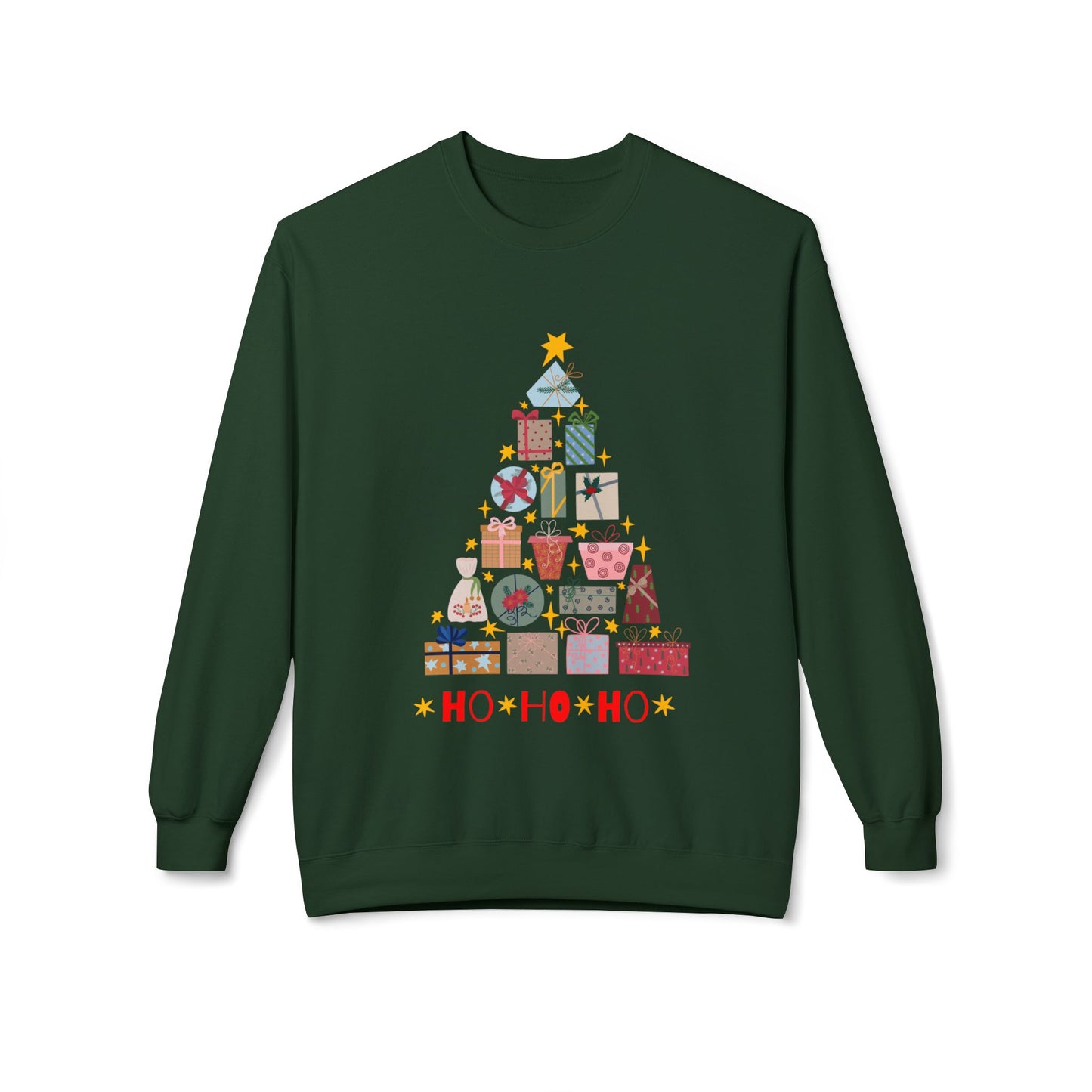 Christmas Tree Ho Ho Ho Sweatshirt Unisex