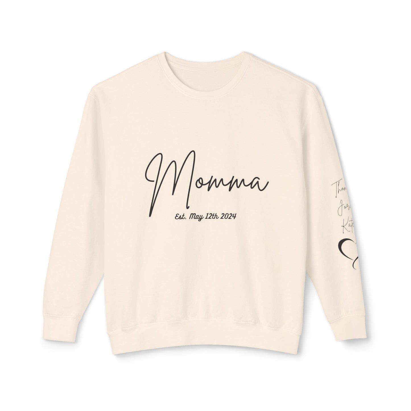 Personalized Sweatshirt Momma With Names, New Momma Outfit, Pregnancy Announcement Clothing, Mothers Day Gifts