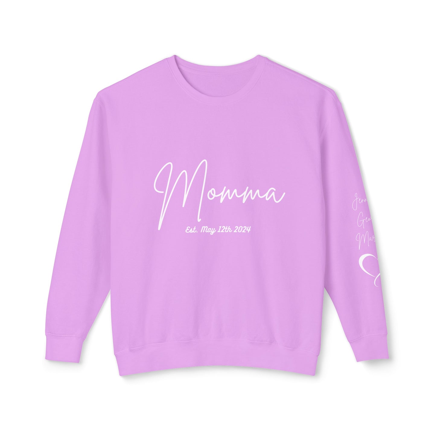 Custom Momma Sweatshirt| Personalized Mom With Names| New Momma Outfit| Pregnancy Announcement Clothing Gift