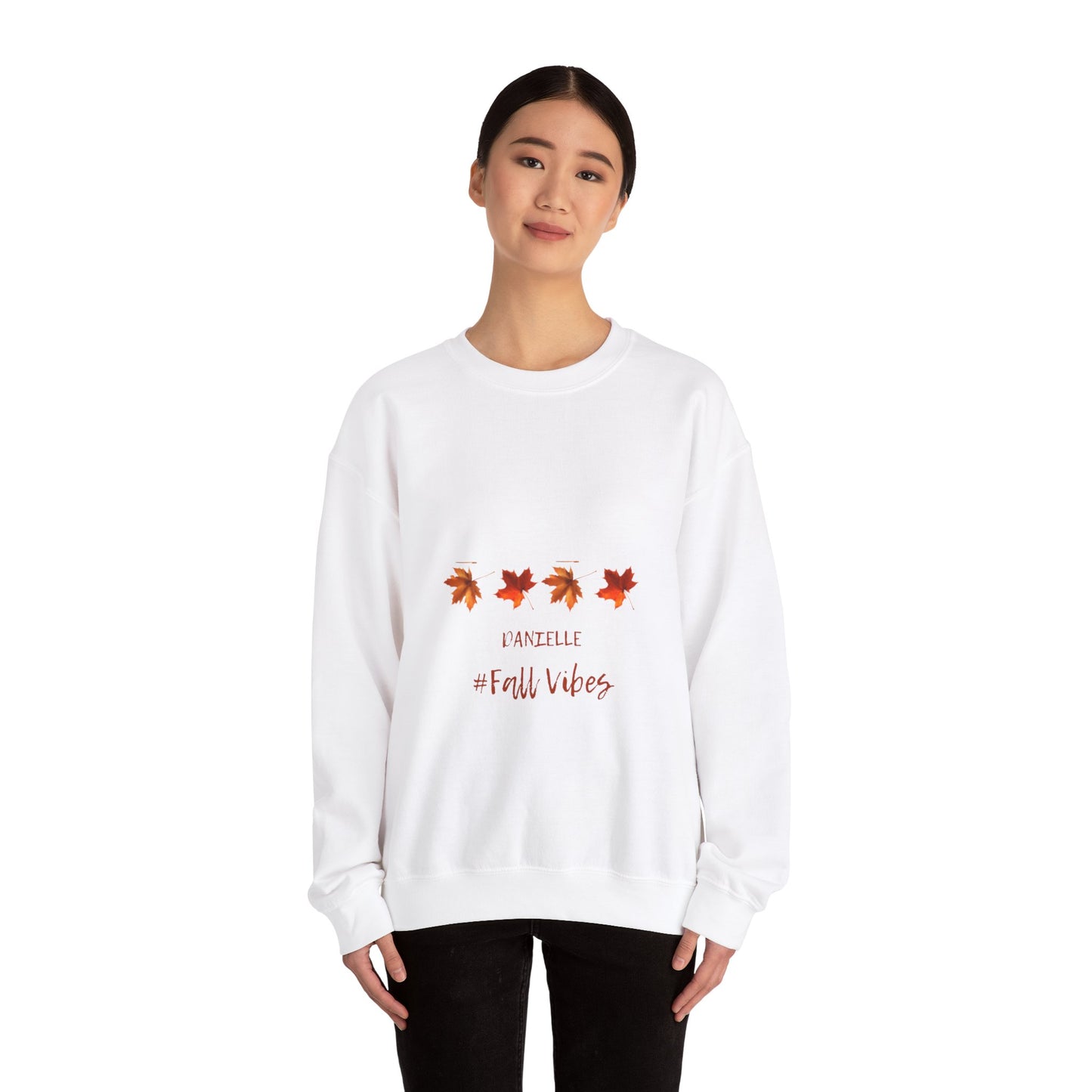 Fall Vibes Personalized Men or Women Crewneck Sweatshirt in many colors