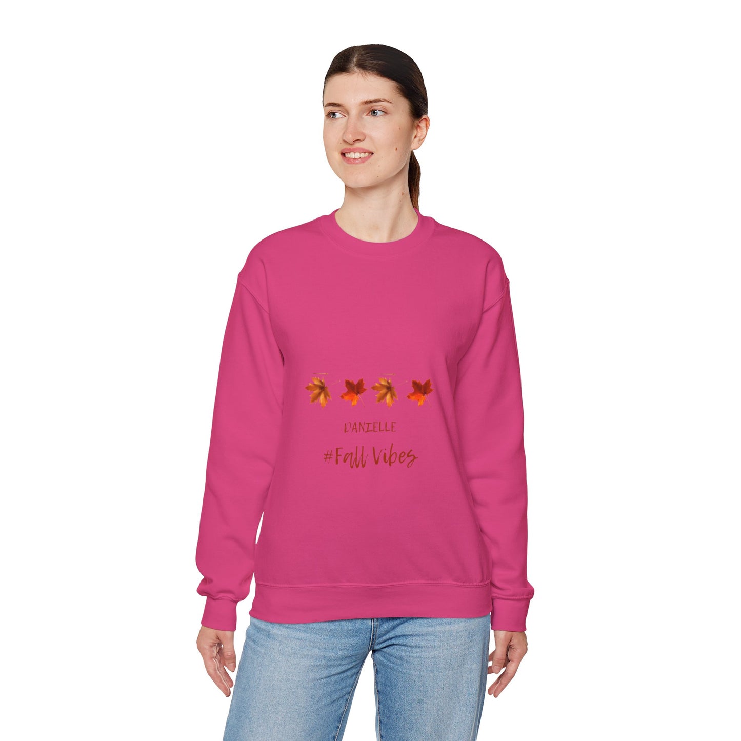 Fall Vibes Personalized Men or Women Crewneck Sweatshirt in many colors