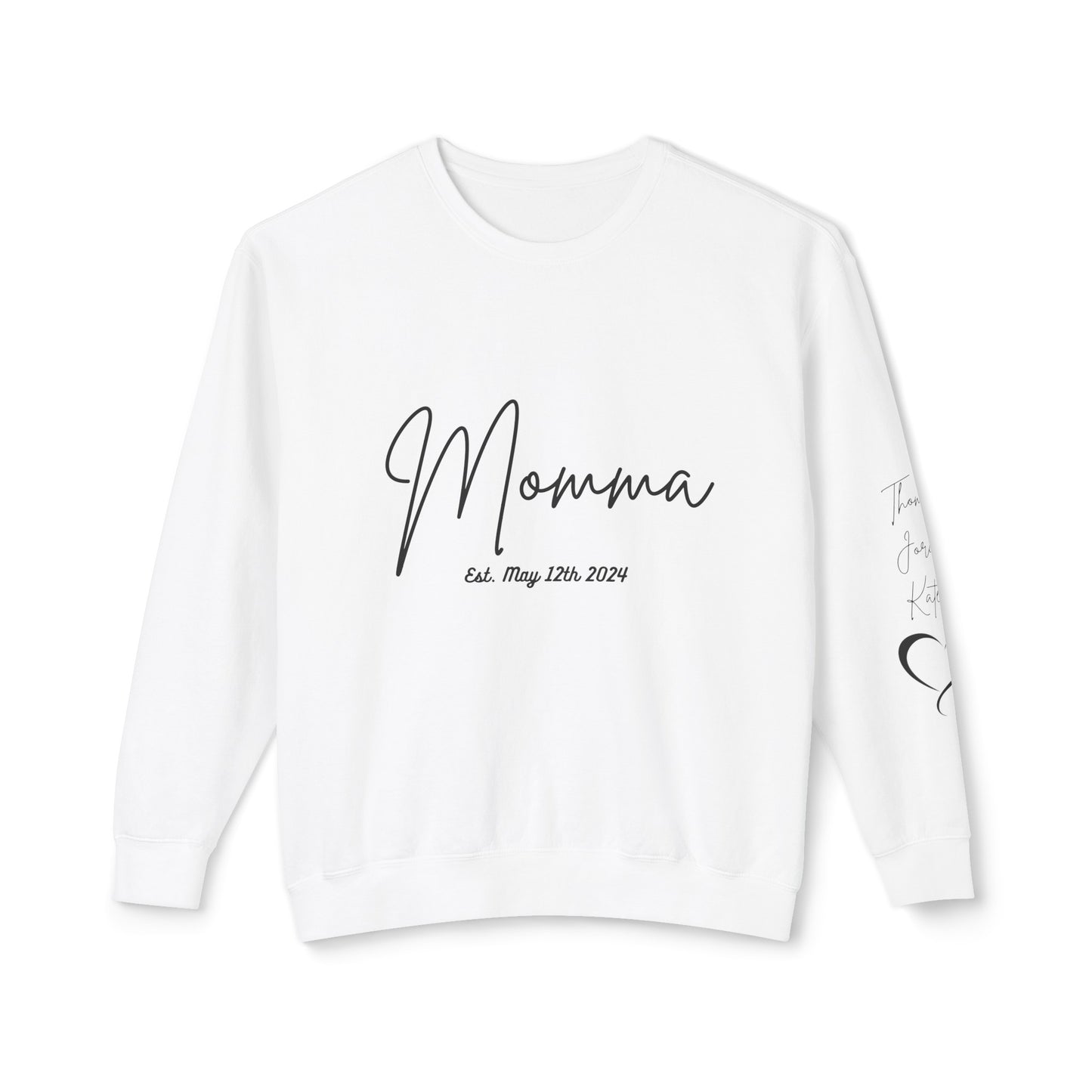 Personalized Sweatshirt Momma With Names, New Momma Outfit, Pregnancy Announcement Clothing, Mothers Day Gifts