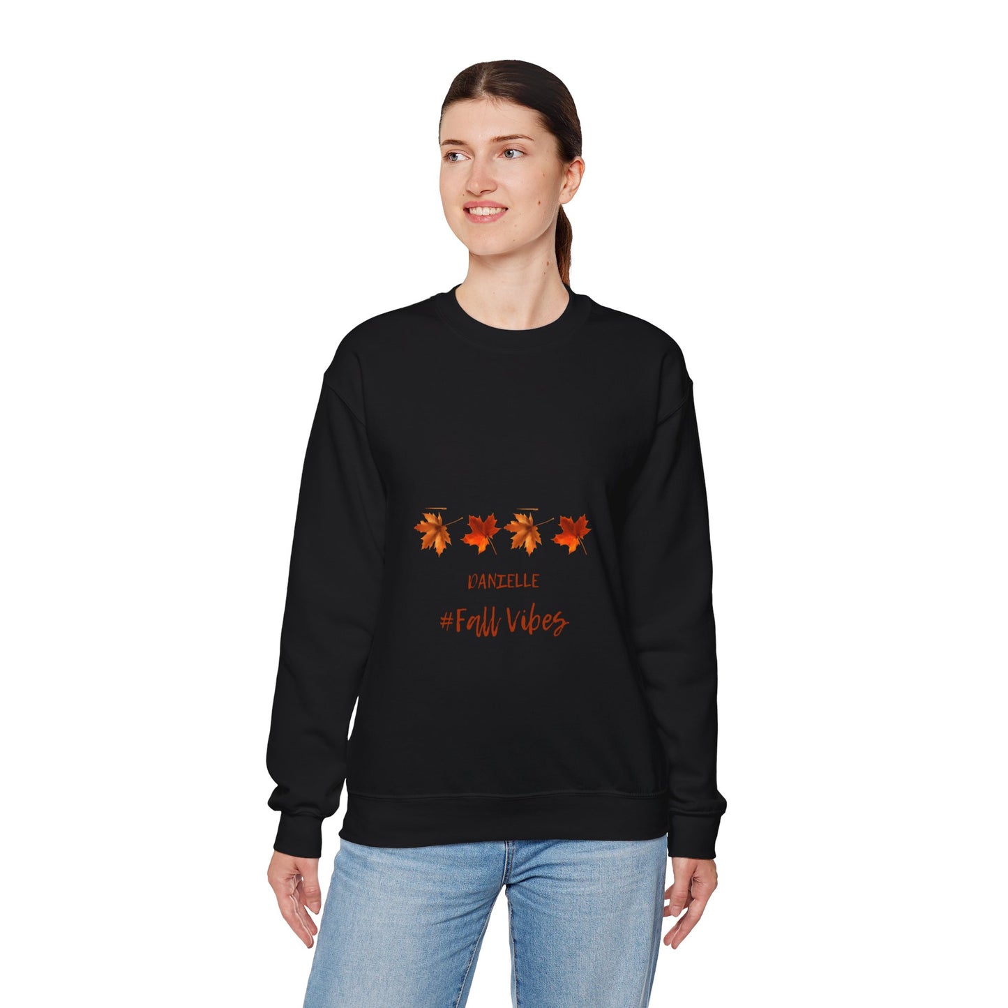 Fall Vibes Personalized Men or Women Crewneck Sweatshirt in many colors