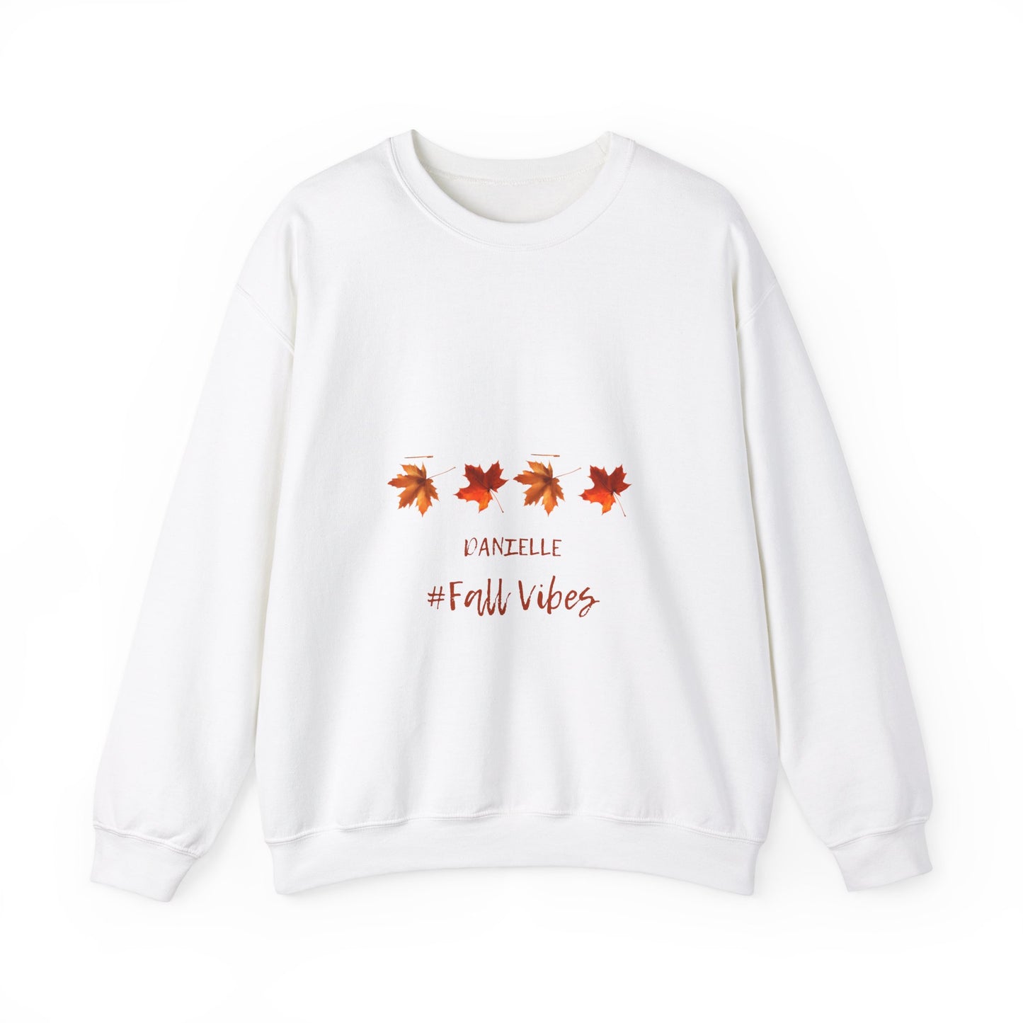 Fall Vibes Personalized Men or Women Crewneck Sweatshirt in many colors