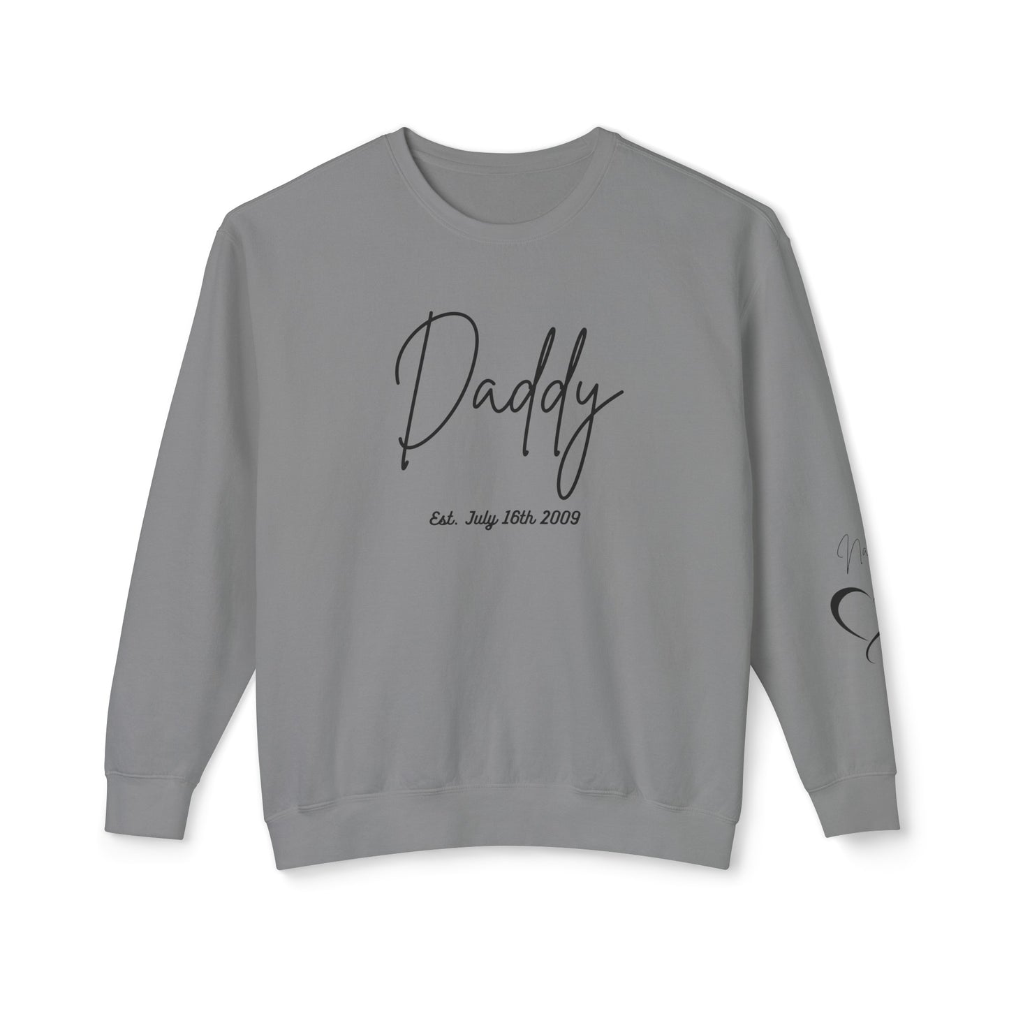 Custom Daddy| Grandpa Sweatshirt, Name On Sleeve With Date Gift