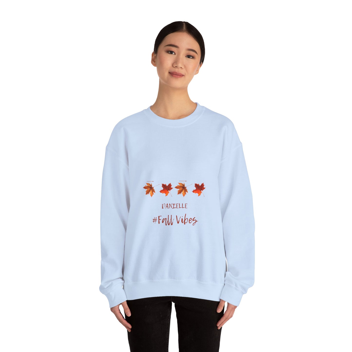 Fall Vibes Personalized Men or Women Crewneck Sweatshirt in many colors