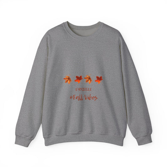 Fall Vibes Personalized Men or Women Crewneck Sweatshirt in many colors