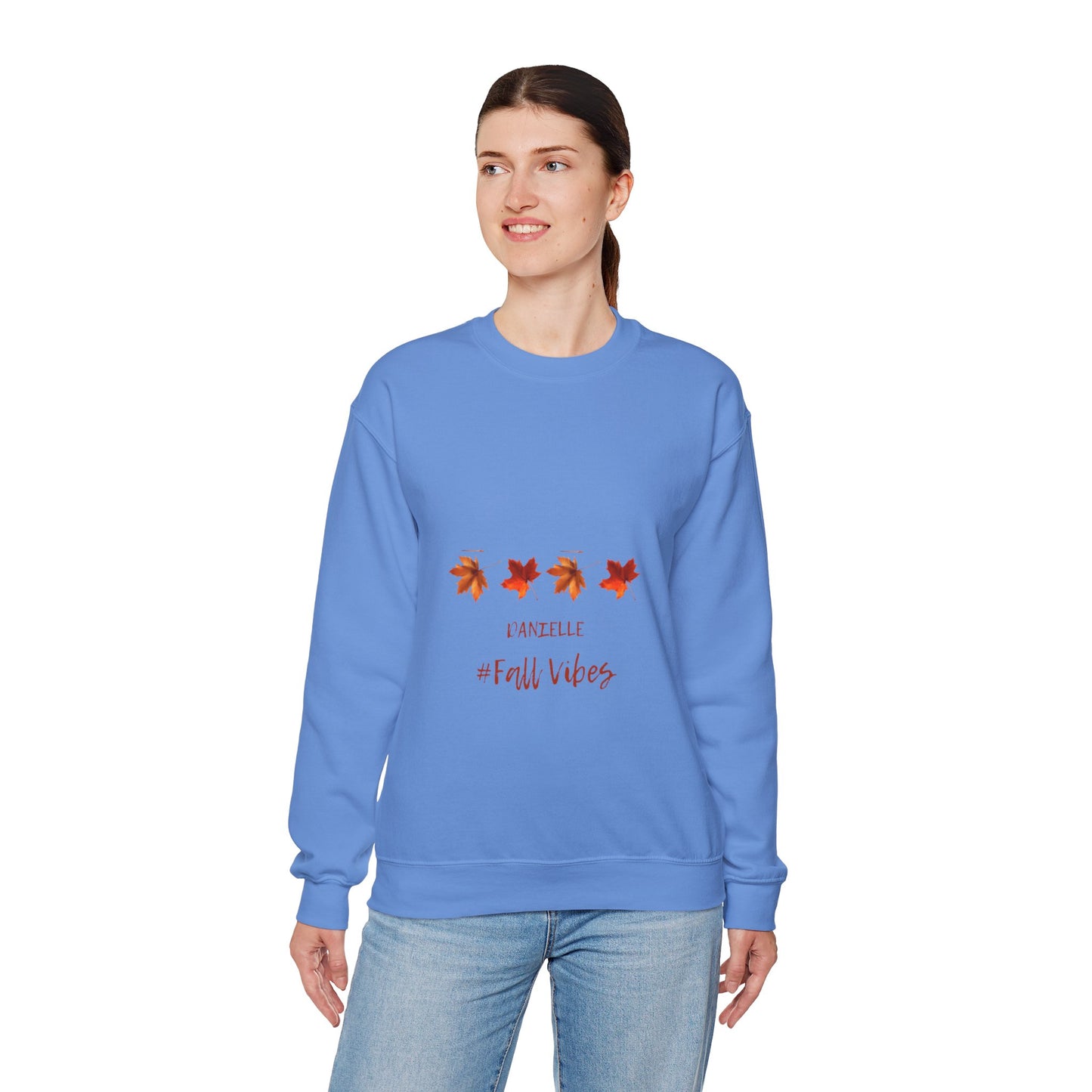 Fall Vibes Personalized Men or Women Crewneck Sweatshirt in many colors