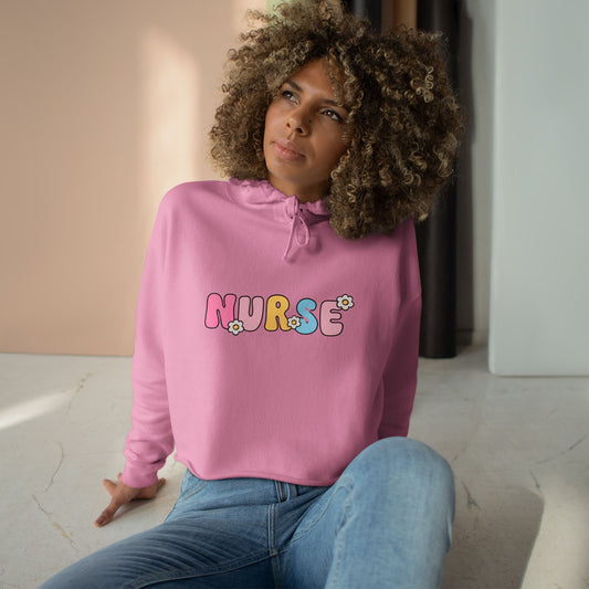 Colorful Nurse Crop Hoodie - Comfortable & Chic