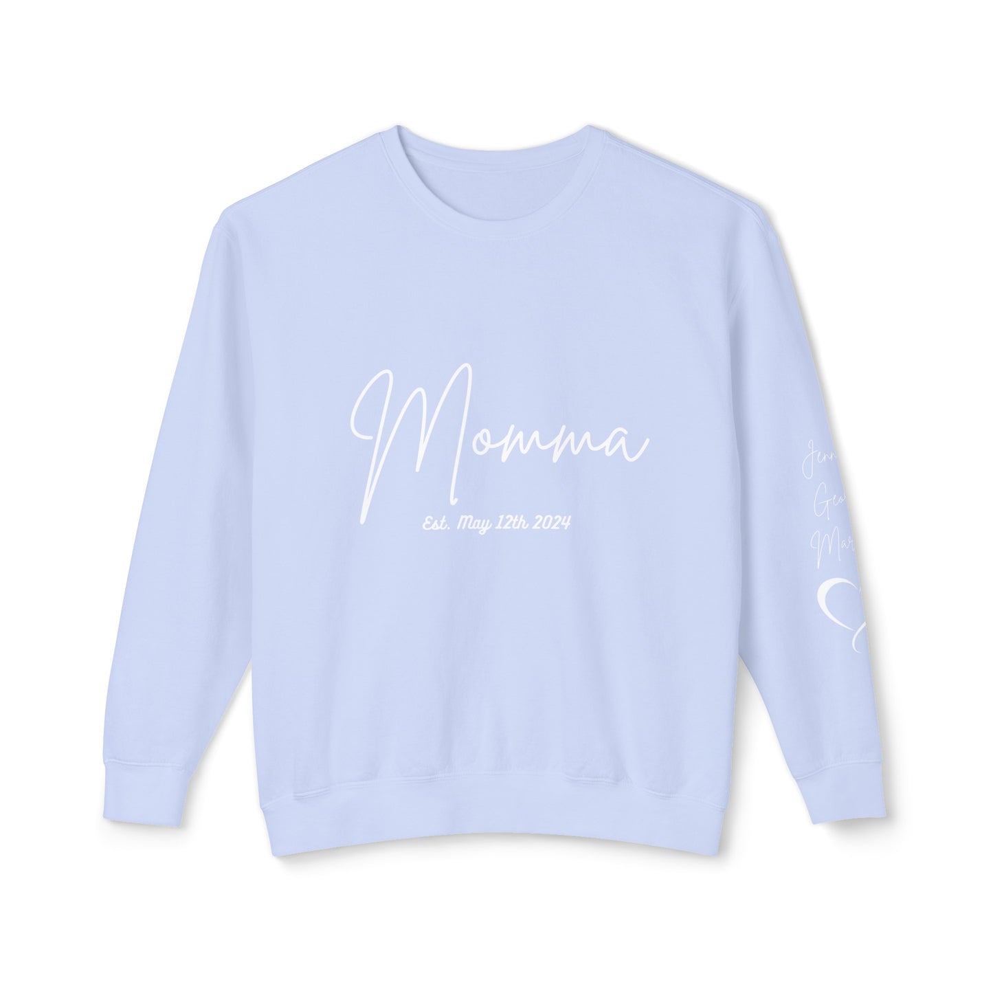 Custom Momma Sweatshirt| Personalized Mom With Names| New Momma Outfit| Pregnancy Announcement Clothing Gift