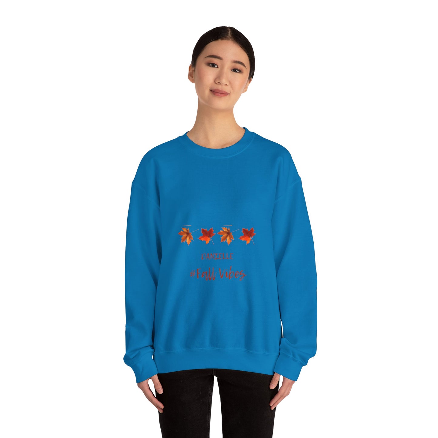 Fall Vibes Personalized Men or Women Crewneck Sweatshirt in many colors