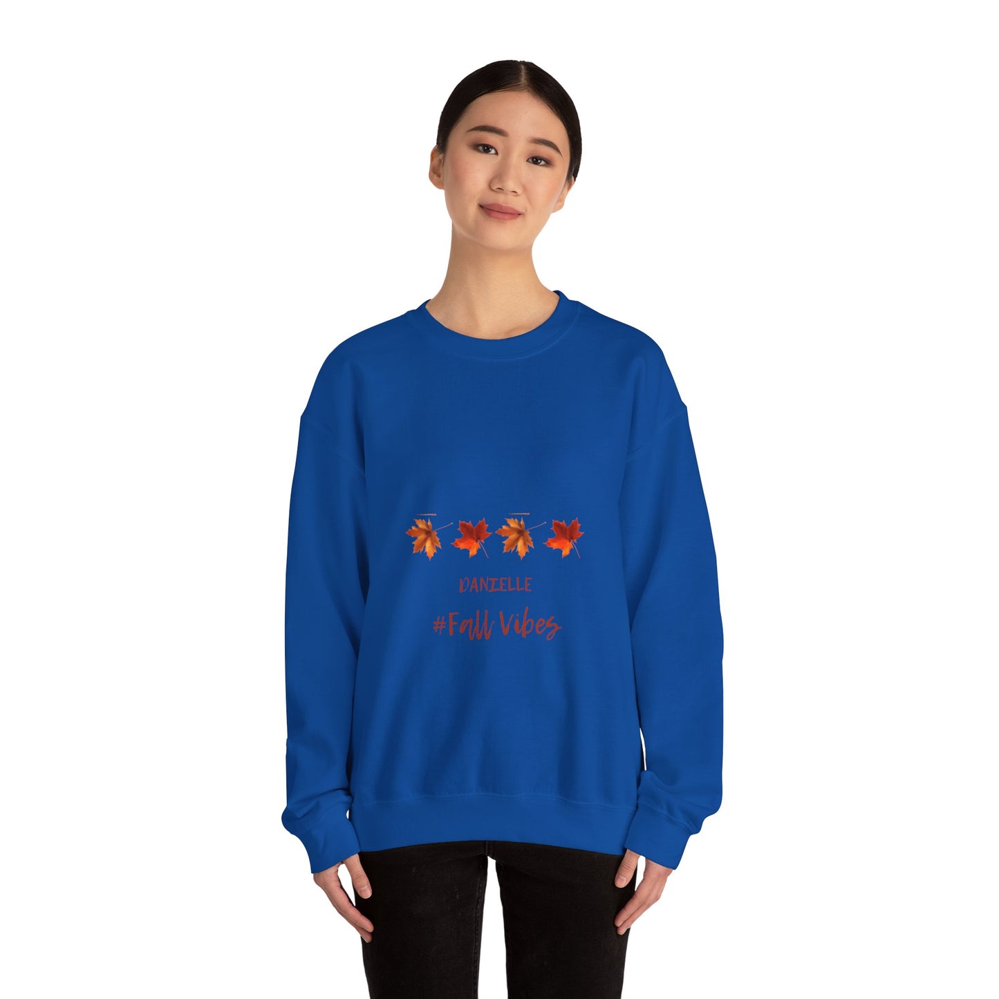 Fall Vibes Personalized Men or Women Crewneck Sweatshirt in many colors