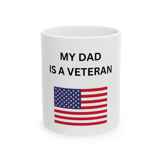 Personalized Veteran Ceramic Mug Dad Mom Son Daughter Uncle Aunt