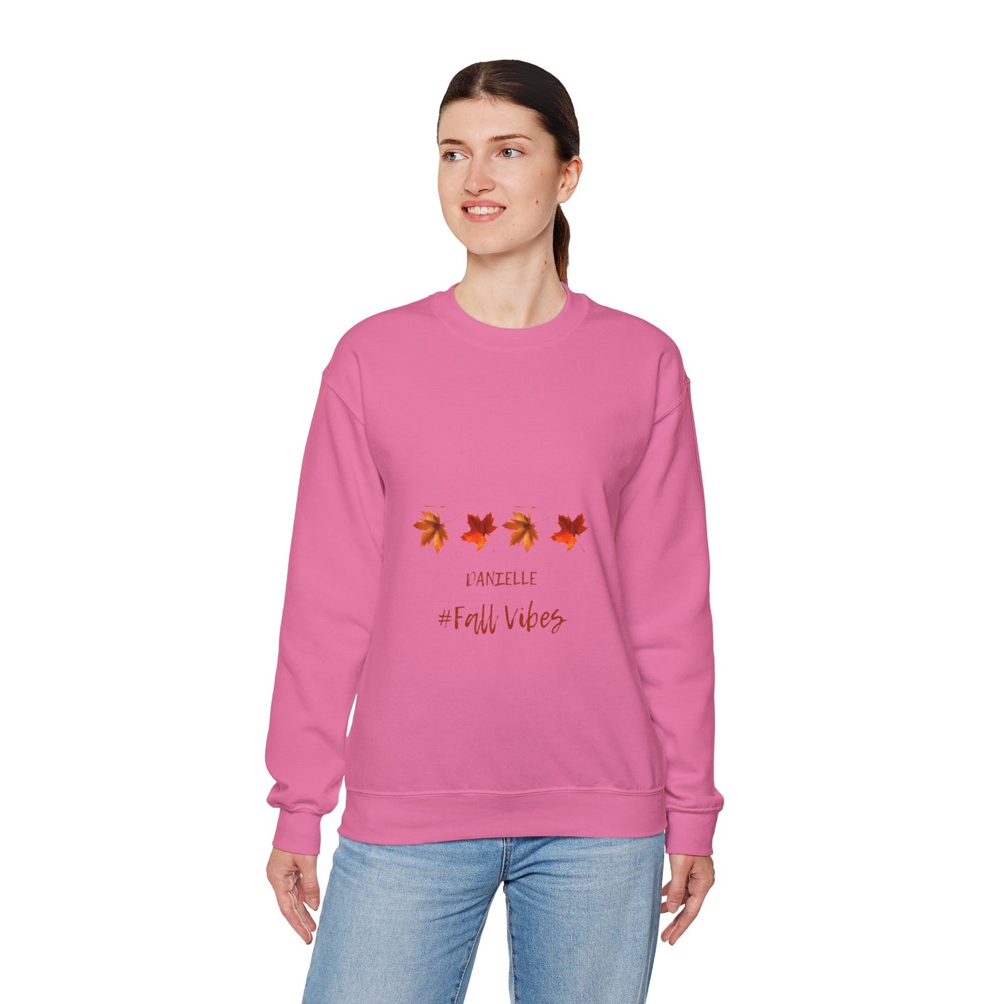 Fall Vibes Personalized Men or Women Crewneck Sweatshirt in many colors