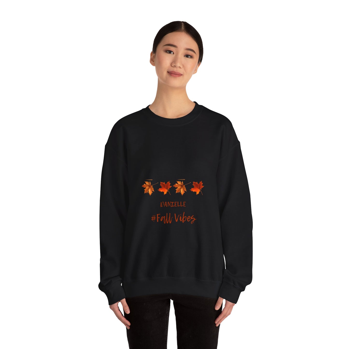 Fall Vibes Personalized Men or Women Crewneck Sweatshirt in many colors