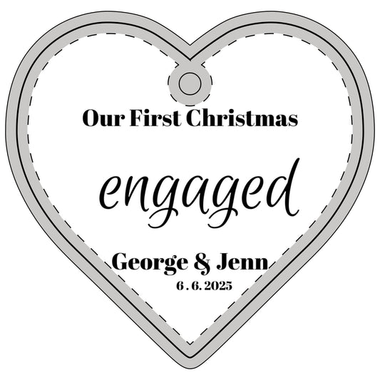 Acrylic Ornament - Marriage Engaged Wedding Date - Christmas Love Decor