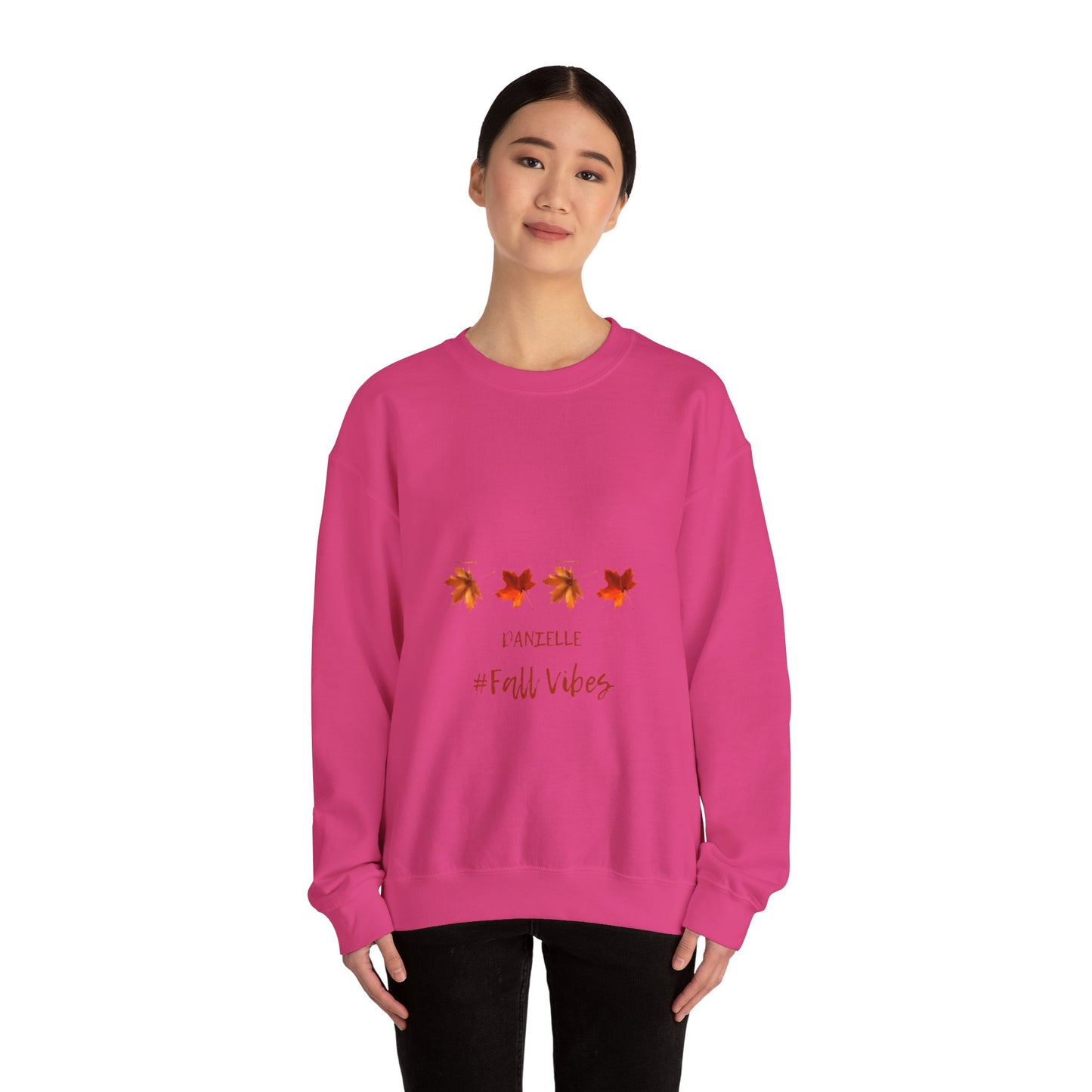 Fall Vibes Personalized Men or Women Crewneck Sweatshirt in many colors