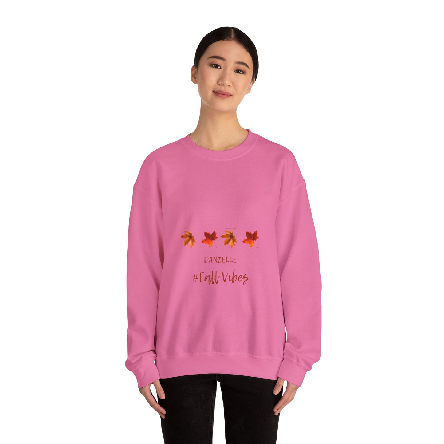 Fall Vibes Personalized Men or Women Crewneck Sweatshirt in many colors