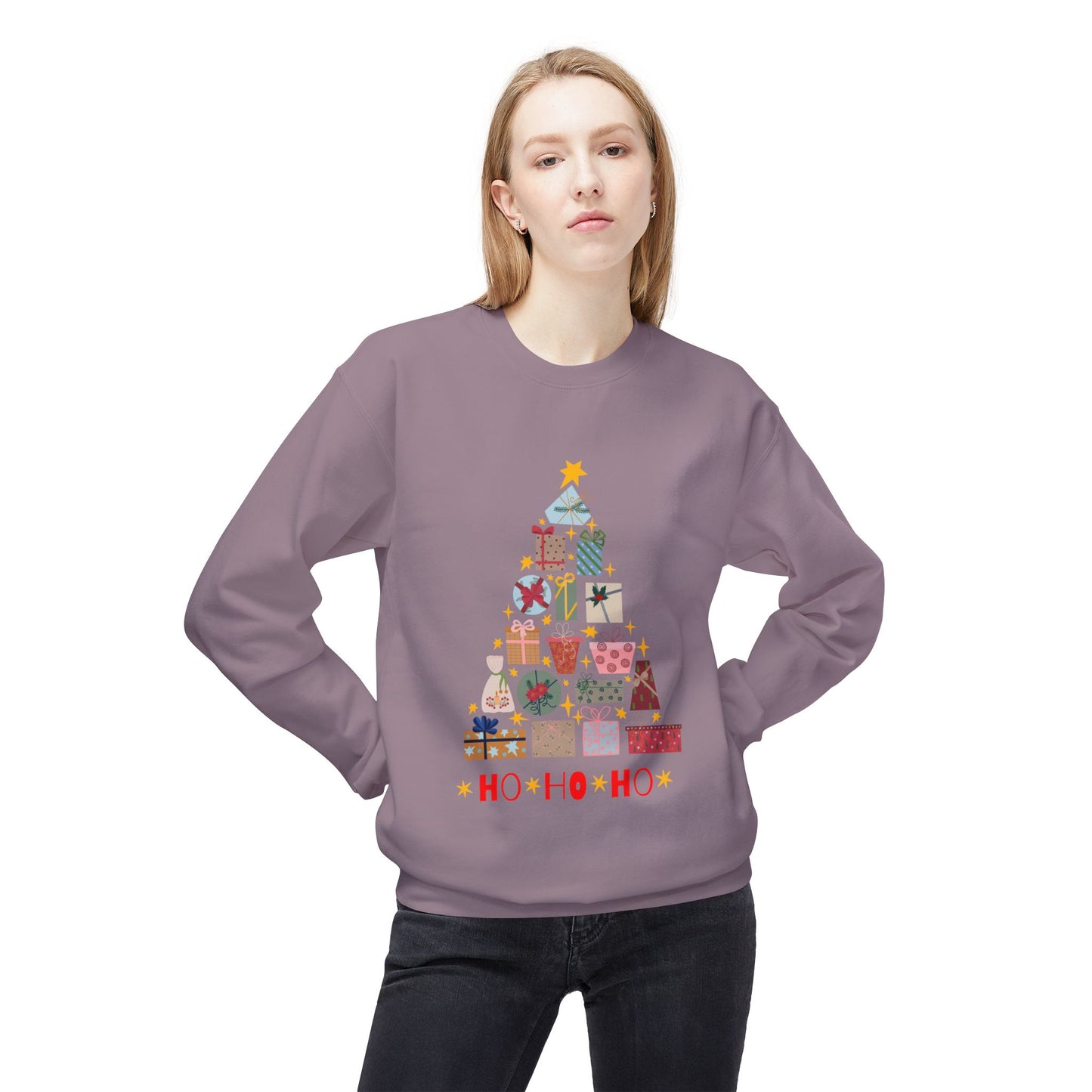 Christmas Tree Ho Ho Ho Sweatshirt Unisex