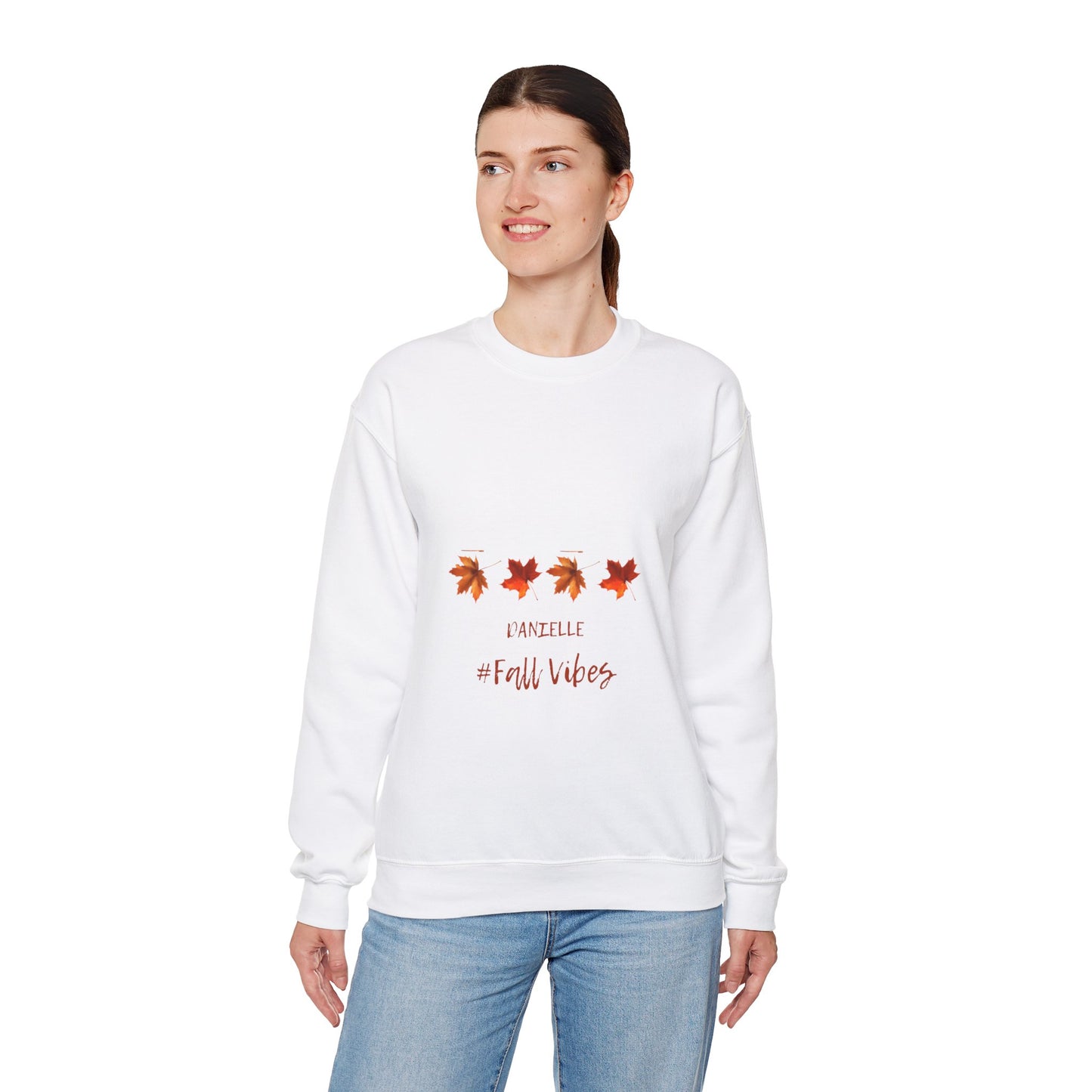 Fall Vibes Personalized Men or Women Crewneck Sweatshirt in many colors