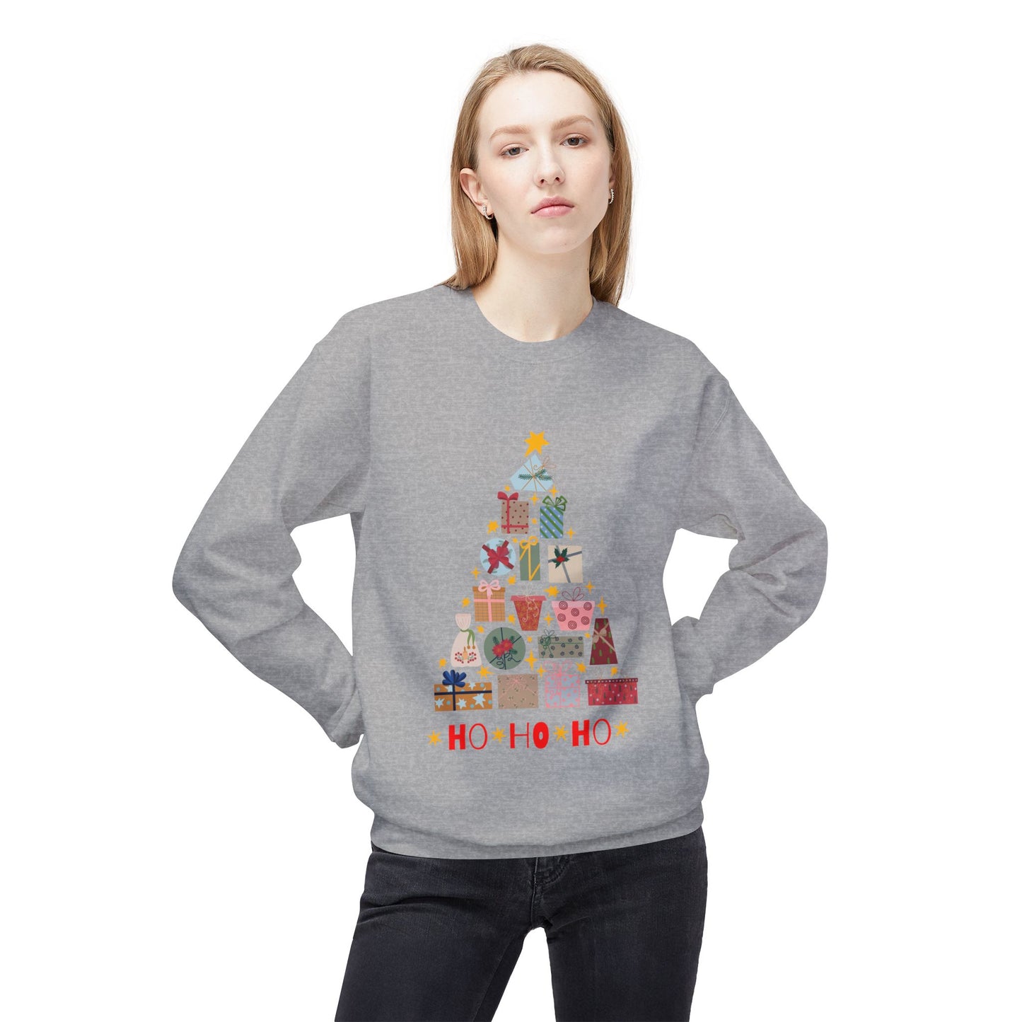 Christmas Tree Ho Ho Ho Sweatshirt Unisex