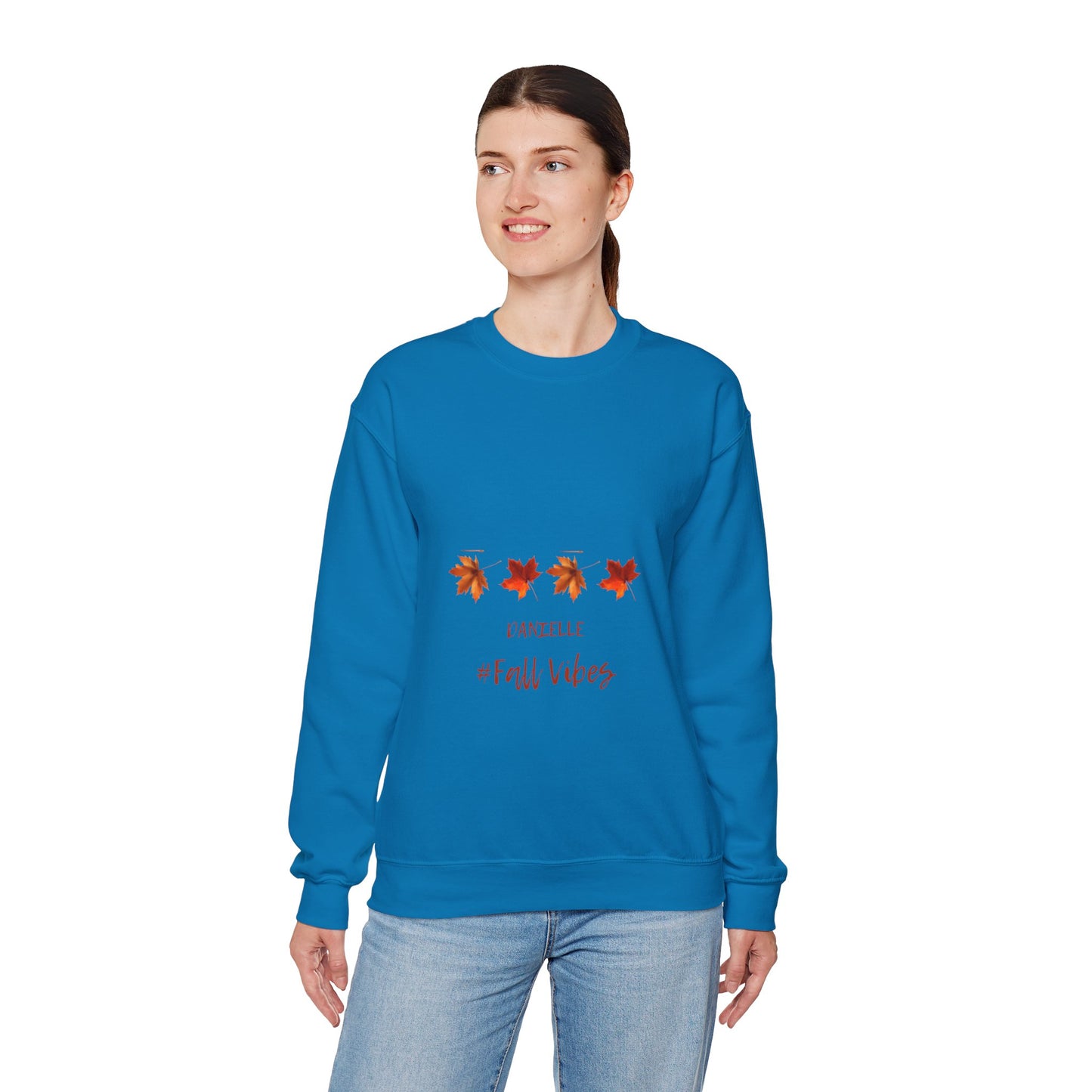 Fall Vibes Personalized Men or Women Crewneck Sweatshirt in many colors