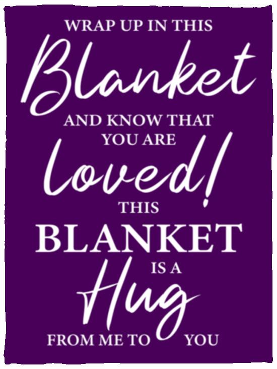 YOU ARE LOVED WRAP UP IN A HUG Plush Fleece Blanket