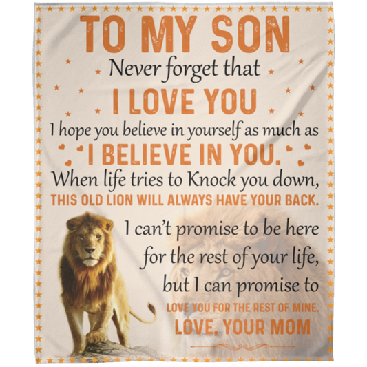 To My Son | I Got Your Back Fleece Blanket