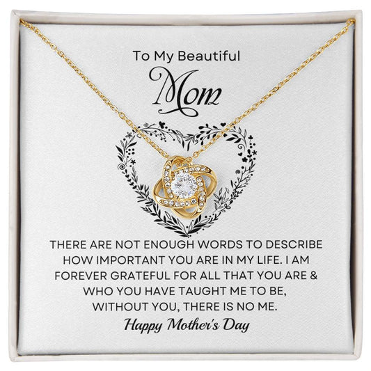 To My Beautiful Mom | Love Knot Necklace