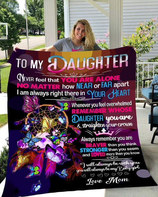 TO MY DAUGHTER Plush Fleece Blanket