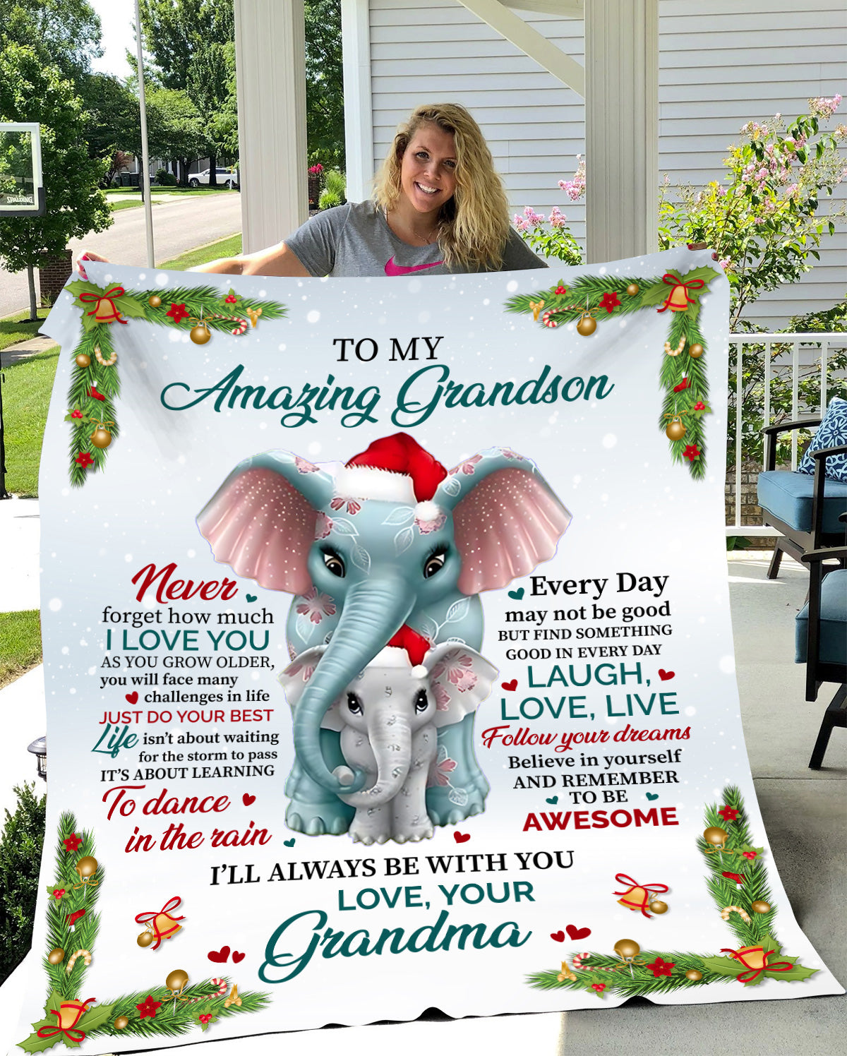 MY GRANDSON FROM GRANDMA Cozy Plush Blanket