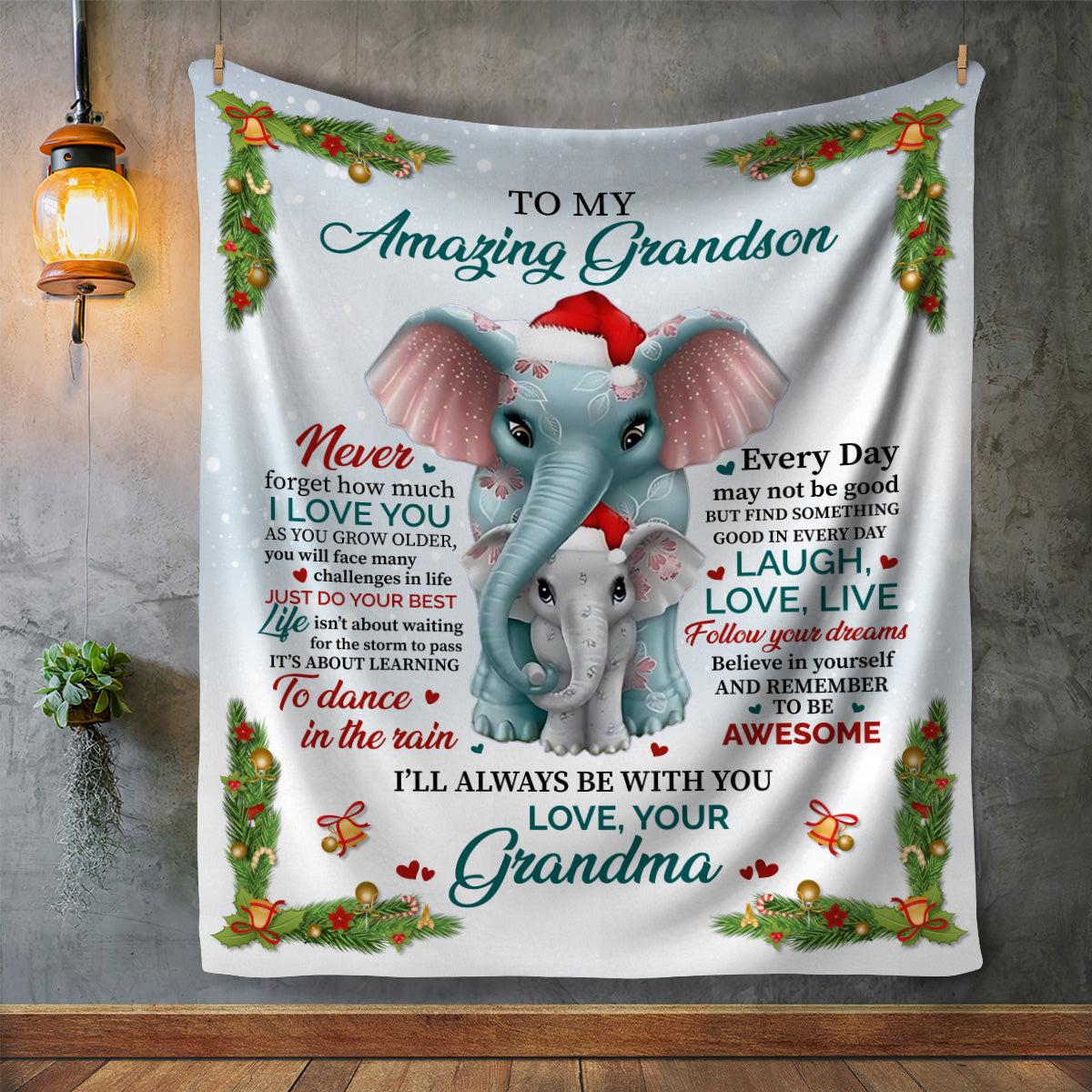 MY GRANDSON FROM GRANDMA Cozy Plush Blanket